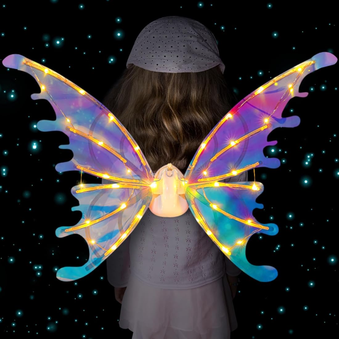 Twinkle Fairy Butterfly Wings for Baby Girls β LED Light-Up Costume Wings with Music & Moving Effect