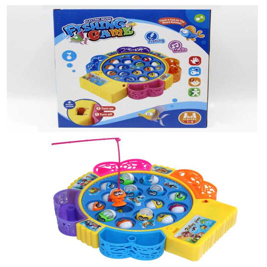 Musical Fishing Game Toy for Kids – 4 Player Indoor Fishing Set with Sounds