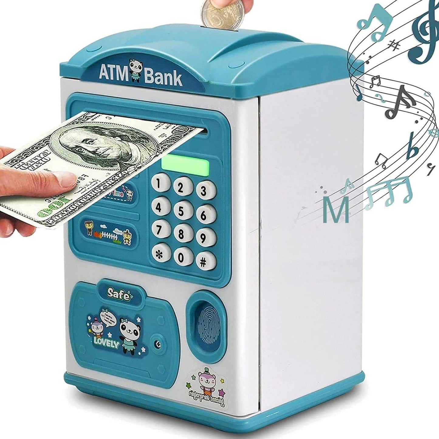 Playrium Kids ATM Savings Machine – Electronic Money Bank for Boys & Girls
