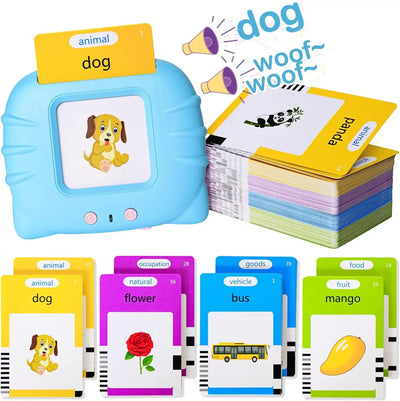 Talking Flash Cards for Kids – 112 Cards, 224 Words, 12 Themes | Speech Learning Toy