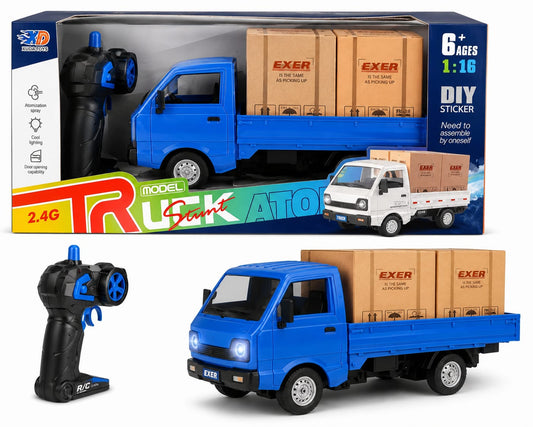 RC Pickup Cargo Truck Toy 2.4G Remote Control with Freight Cartons – 1:16 Stunt Loading Truck for Kids
