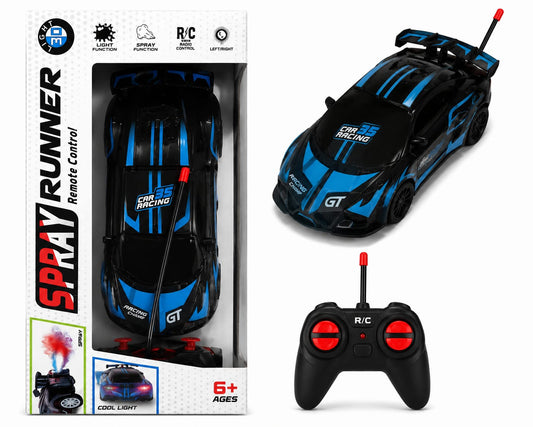 Spray Runner RC Racing Car – 1:35 Remote Control Car with Light &amp; Spray Function for Kids