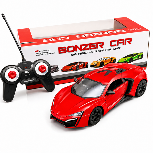 Bonzer Thunder Racer RC Car 1:16 Scale – High-Speed Rechargeable Remote Control Racing Car for Kids