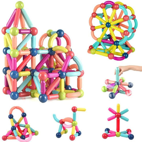 Playrium Magnetic Sticks & Balls Building Set – STEM Educational Construction Toy for Kids