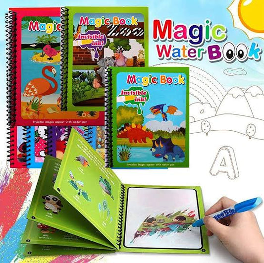 Magic Water Drawing Book – Mess-Free Reusable Coloring Book for Kids