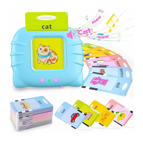 Talking Flash Cards for Kids – 112 Cards, 224 Words, 12 Themes | Speech Learning Toy