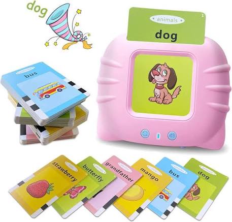 Talking Flash Cards for Kids – 112 Cards, 224 Words, 12 Themes | Speech Learning Toy