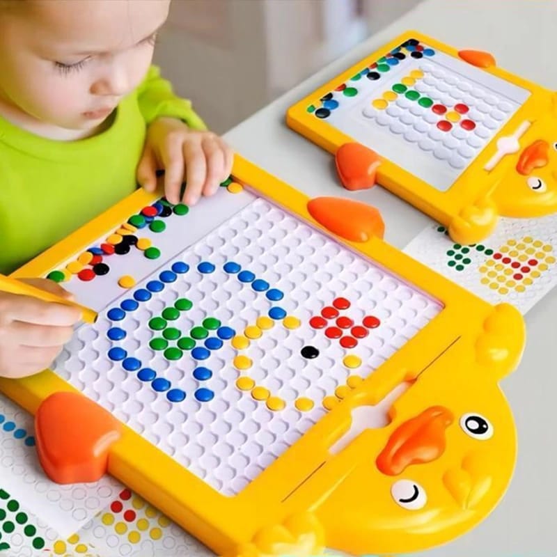 Bear Magnetic Drawing Board – Colorful Doodle Bead Board for Kids