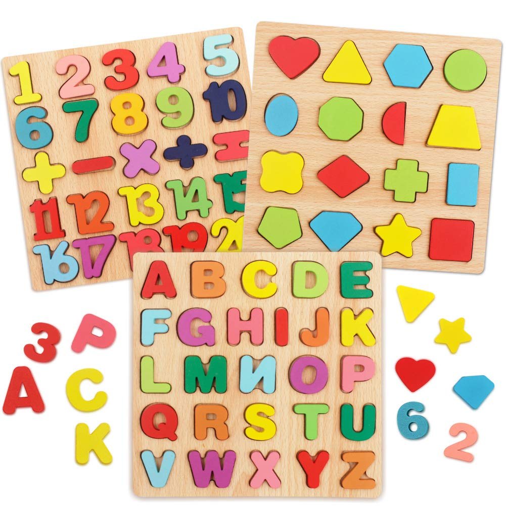 Alphabet Boards Set of 3 – English Alphabets, Numbers & Shapes